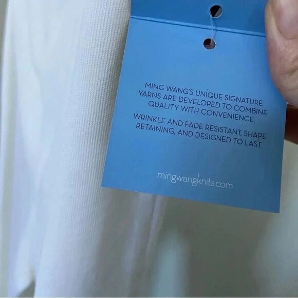 NWT Ming Wang Knit Ankle Pant White size XL - Picture 13 of 13